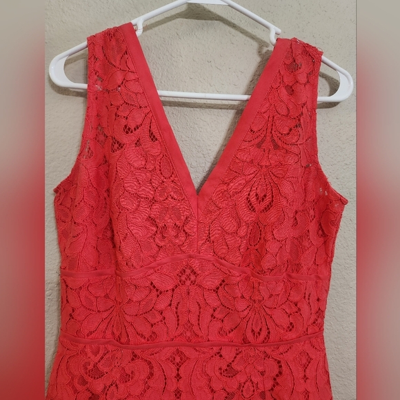 BB Dakota womens red vneck mini dress size 6 - Picture 3 of 7